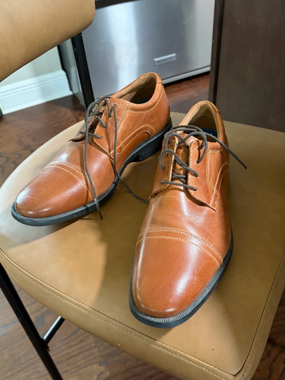 Nunn Bush Men's Brown Comfort Gel Oxford 11.5